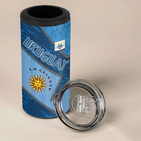 Custom Uruguay Football 4 in 1 Can Cooler Tumbler Sun Of May Symbol Unique Style