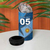 Custom Uruguay Football 4 in 1 Can Cooler Tumbler Sun Of May Symbol Unique Style