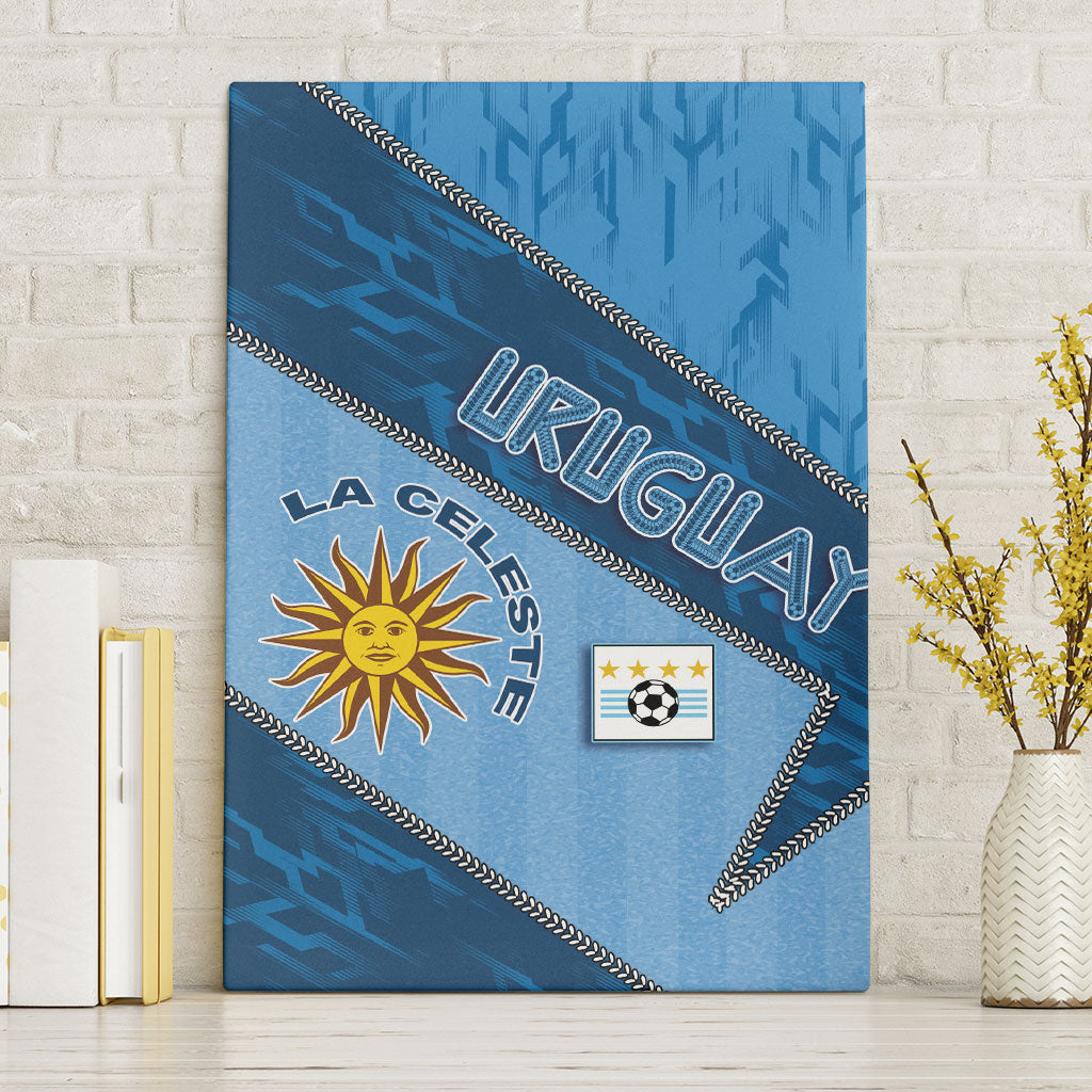 Uruguay Football Canvas Wall Art Sun Of May Symbol Unique Style