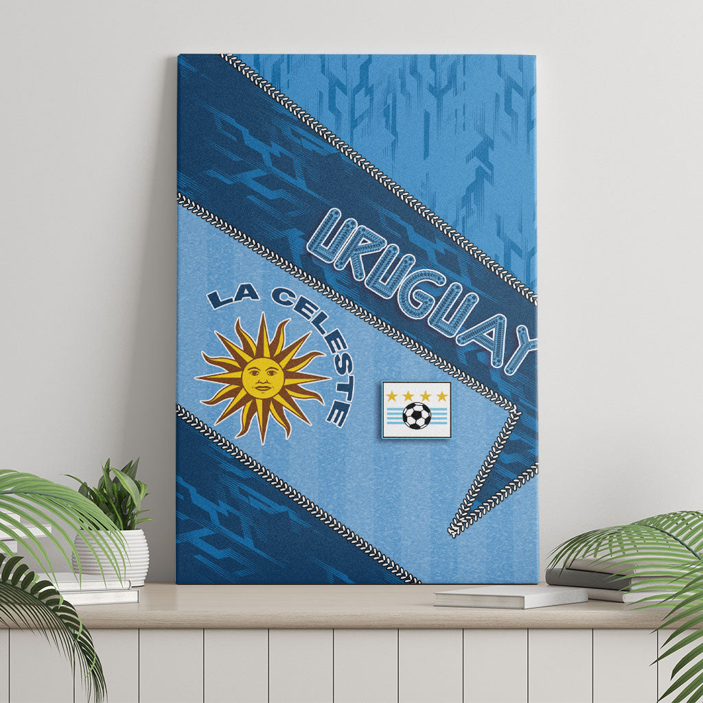 Uruguay Football Canvas Wall Art Sun Of May Symbol Unique Style