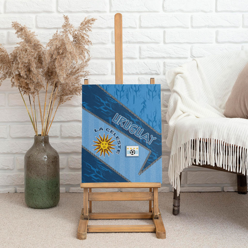 Uruguay Football Canvas Wall Art Sun Of May Symbol Unique Style