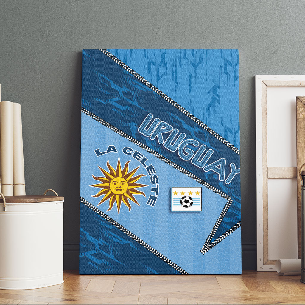 Uruguay Football Canvas Wall Art Sun Of May Symbol Unique Style