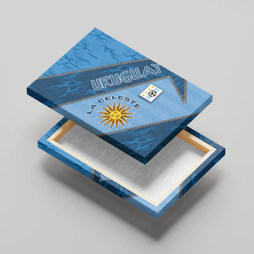 Uruguay Football Canvas Wall Art Sun Of May Symbol Unique Style
