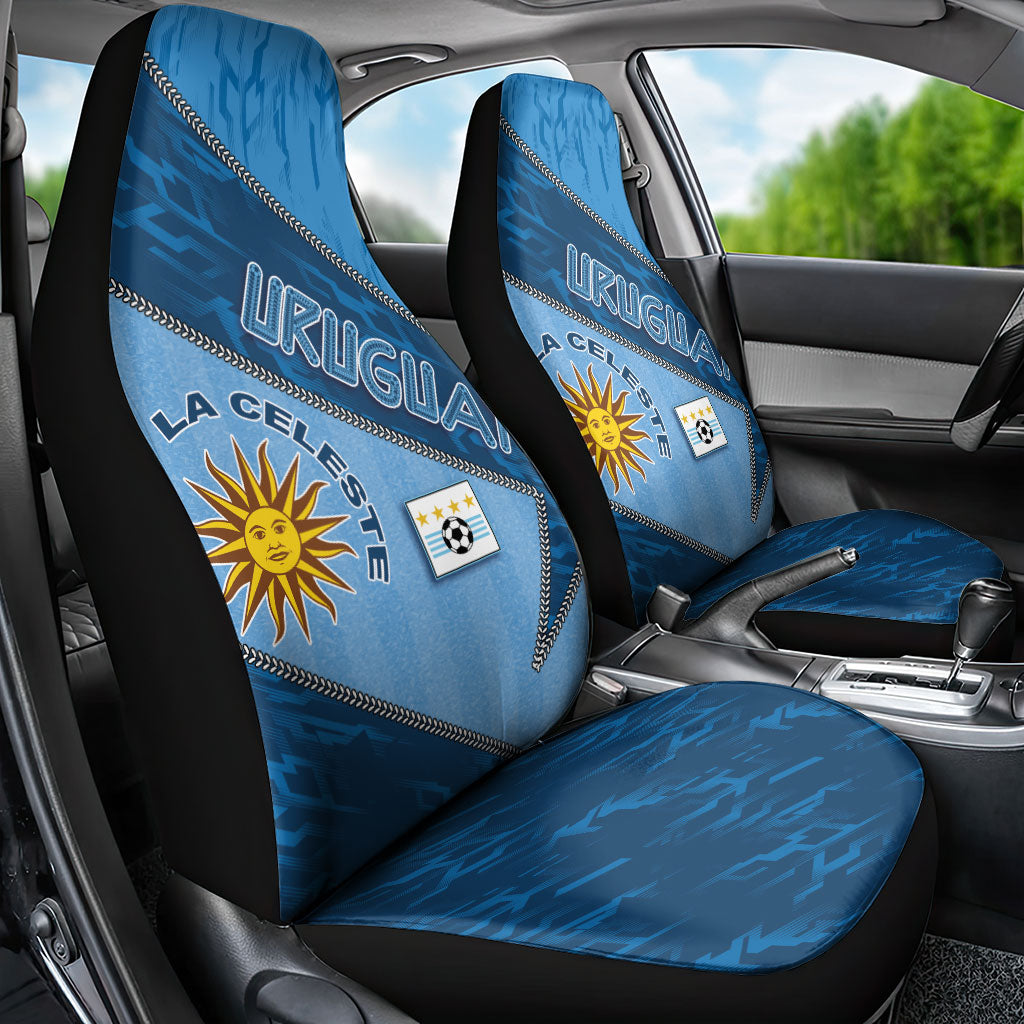 Uruguay Football Car Seat Cover Sun Of May Symbol Unique Style