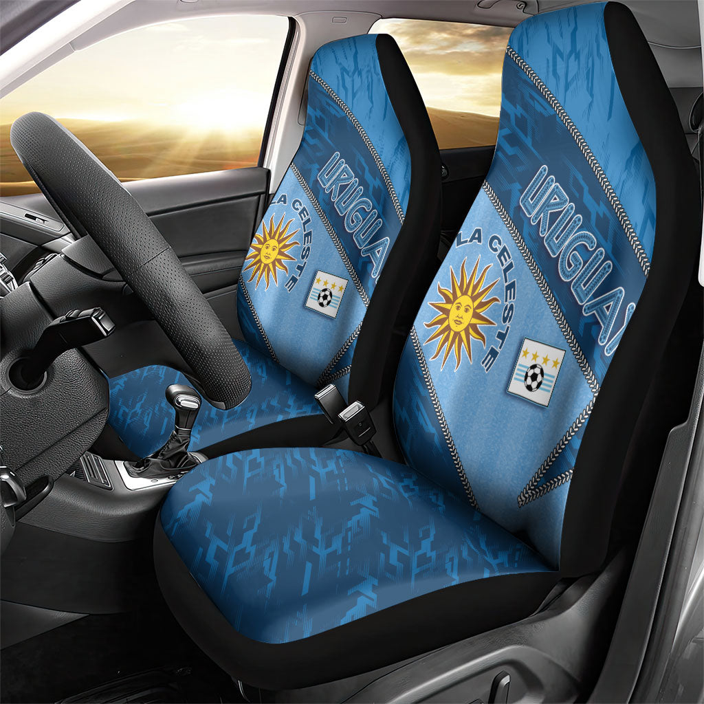 Uruguay Football Car Seat Cover Sun Of May Symbol Unique Style