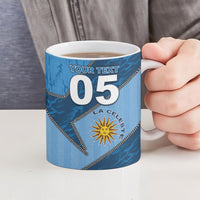 Custom Uruguay Football Ceramic Mug Sun Of May Symbol Unique Style