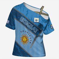 Custom Uruguay Football Cross Shoulder Shirt Sun Of May Symbol Unique Style