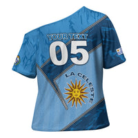 Custom Uruguay Football Cross Shoulder Shirt Sun Of May Symbol Unique Style