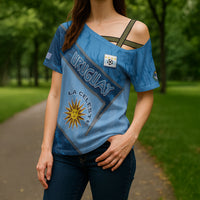 Custom Uruguay Football Cross Shoulder Shirt Sun Of May Symbol Unique Style