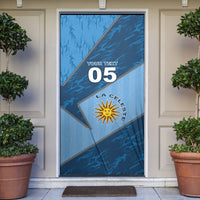 Custom Uruguay Football Door Cover Sun Of May Symbol Unique Style