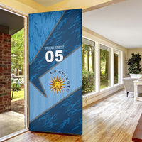 Custom Uruguay Football Door Cover Sun Of May Symbol Unique Style