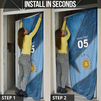 Custom Uruguay Football Door Cover Sun Of May Symbol Unique Style
