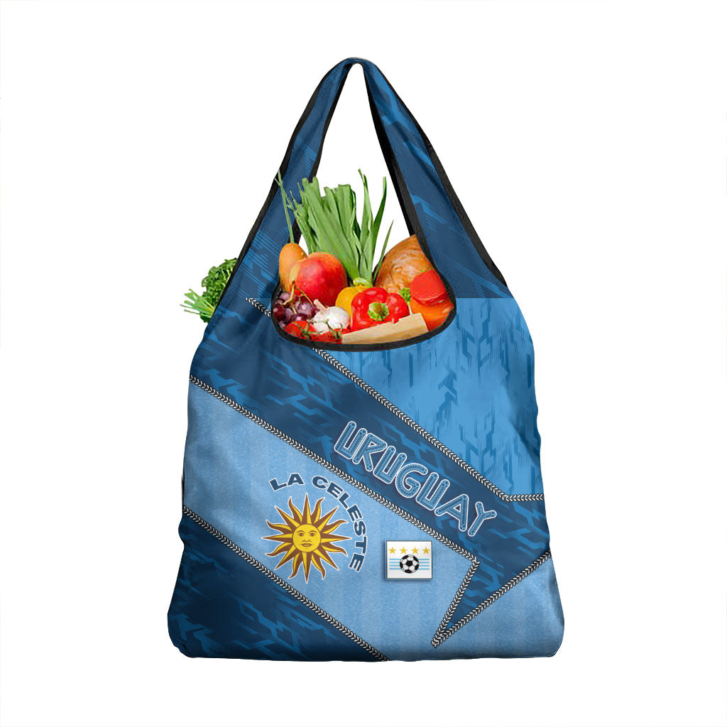 Uruguay Football Grocery Bag Sun Of May Symbol Unique Style