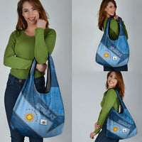 Uruguay Football Grocery Bag Sun Of May Symbol Unique Style