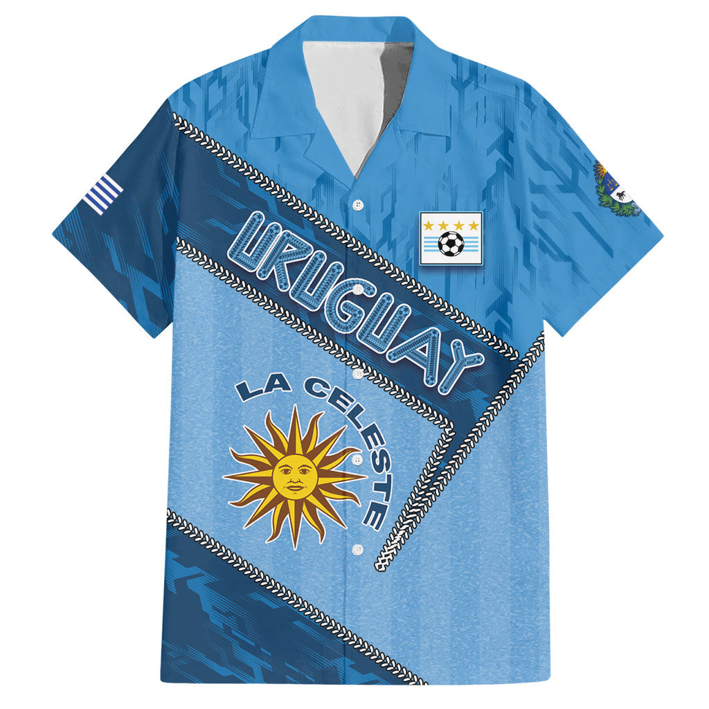 Custom Uruguay Football Hawaiian Shirt Sun Of May Symbol Unique Style