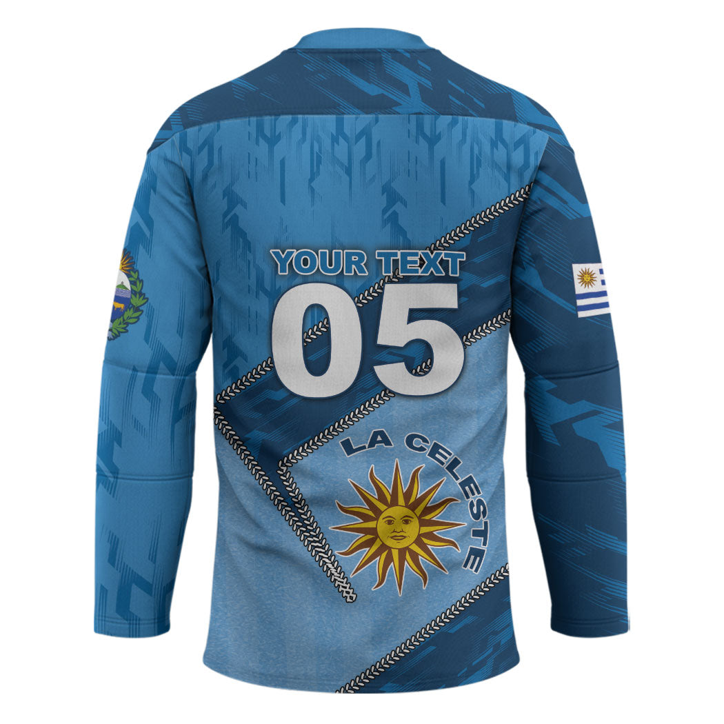 Custom Uruguay Football Hockey Jersey Sun Of May Symbol Unique Style