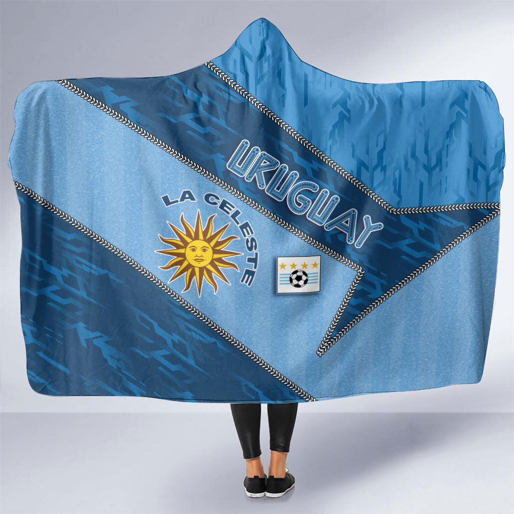 Uruguay Football Hooded Blanket Sun Of May Symbol Unique Style