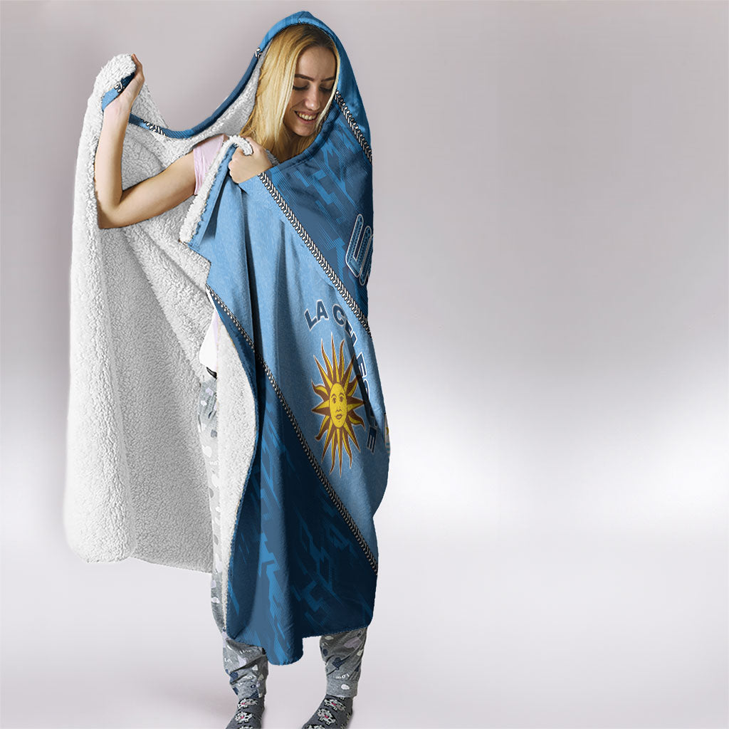 Uruguay Football Hooded Blanket Sun Of May Symbol Unique Style