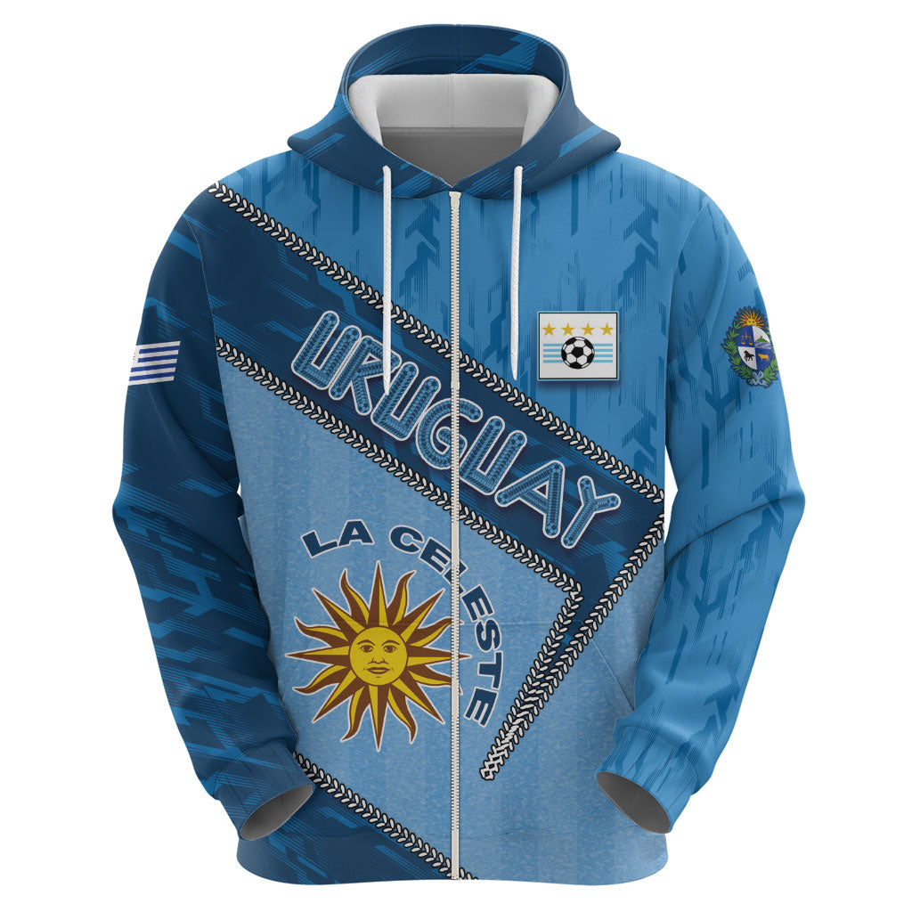 Custom Uruguay Football Hoodie Sun Of May Symbol Unique Style