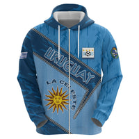 Custom Uruguay Football Hoodie Sun Of May Symbol Unique Style