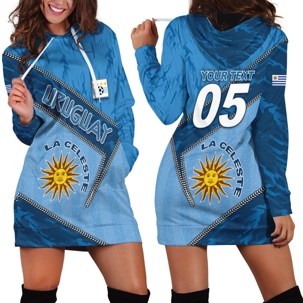 Custom Uruguay Football Hoodie Dress Sun Of May Symbol Unique Style