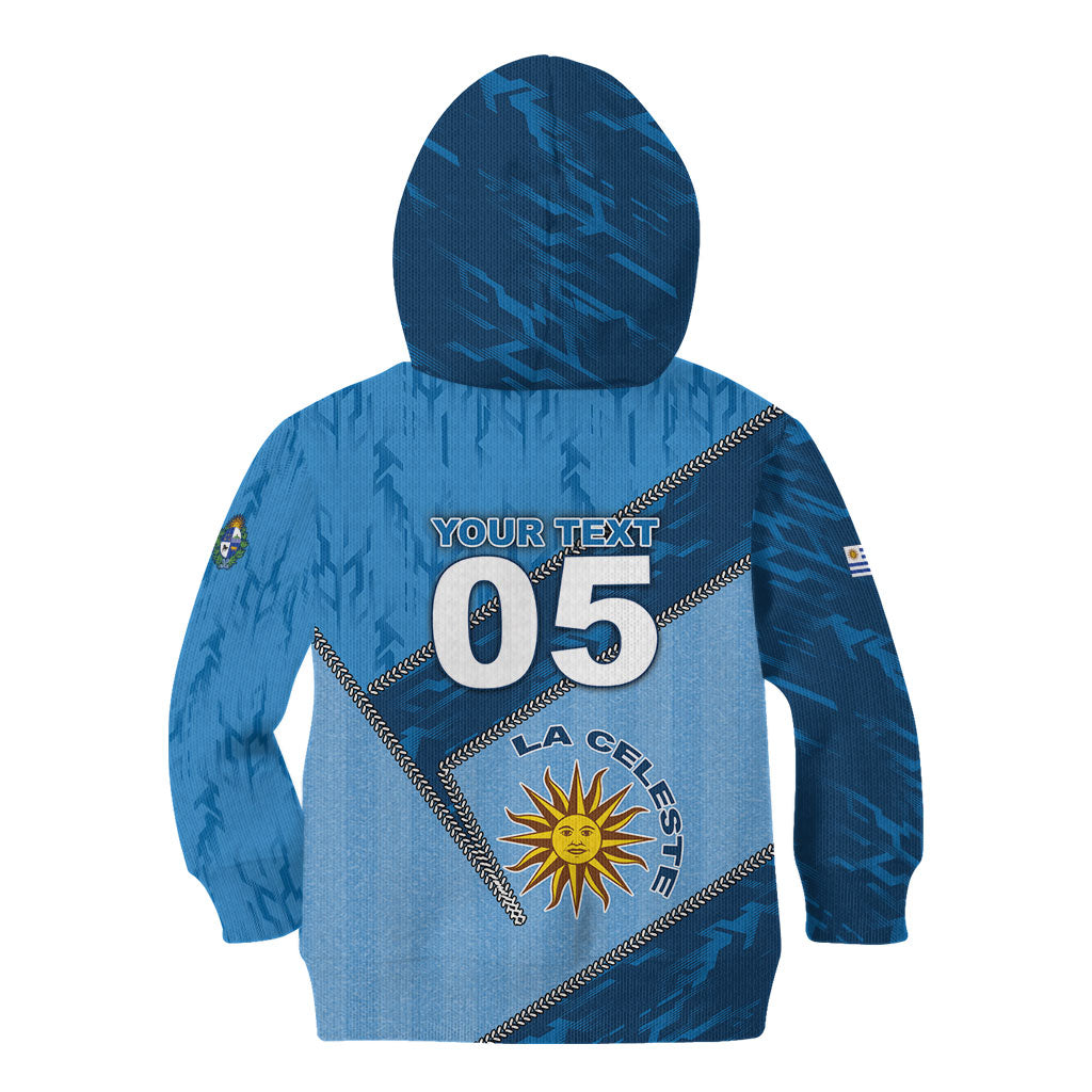 Custom Uruguay Football Kid Hoodie Sun Of May Symbol Unique Style