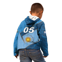 Custom Uruguay Football Kid Hoodie Sun Of May Symbol Unique Style