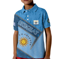 Custom Uruguay Football Kid Polo Shirt Sun Of May Symbol Unique Style
