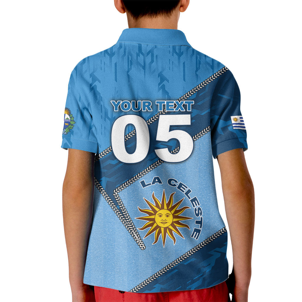 Custom Uruguay Football Kid Polo Shirt Sun Of May Symbol Unique Style