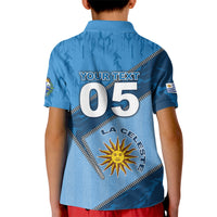 Custom Uruguay Football Kid Polo Shirt Sun Of May Symbol Unique Style