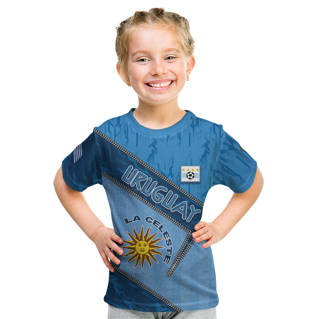 Custom Uruguay Football Kid T Shirt Sun Of May Symbol Unique Style