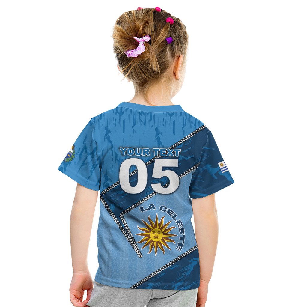 Custom Uruguay Football Kid T Shirt Sun Of May Symbol Unique Style