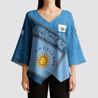 Custom Uruguay Football Kimono Sleeve Blouse Sun Of May Symbol Unique Style