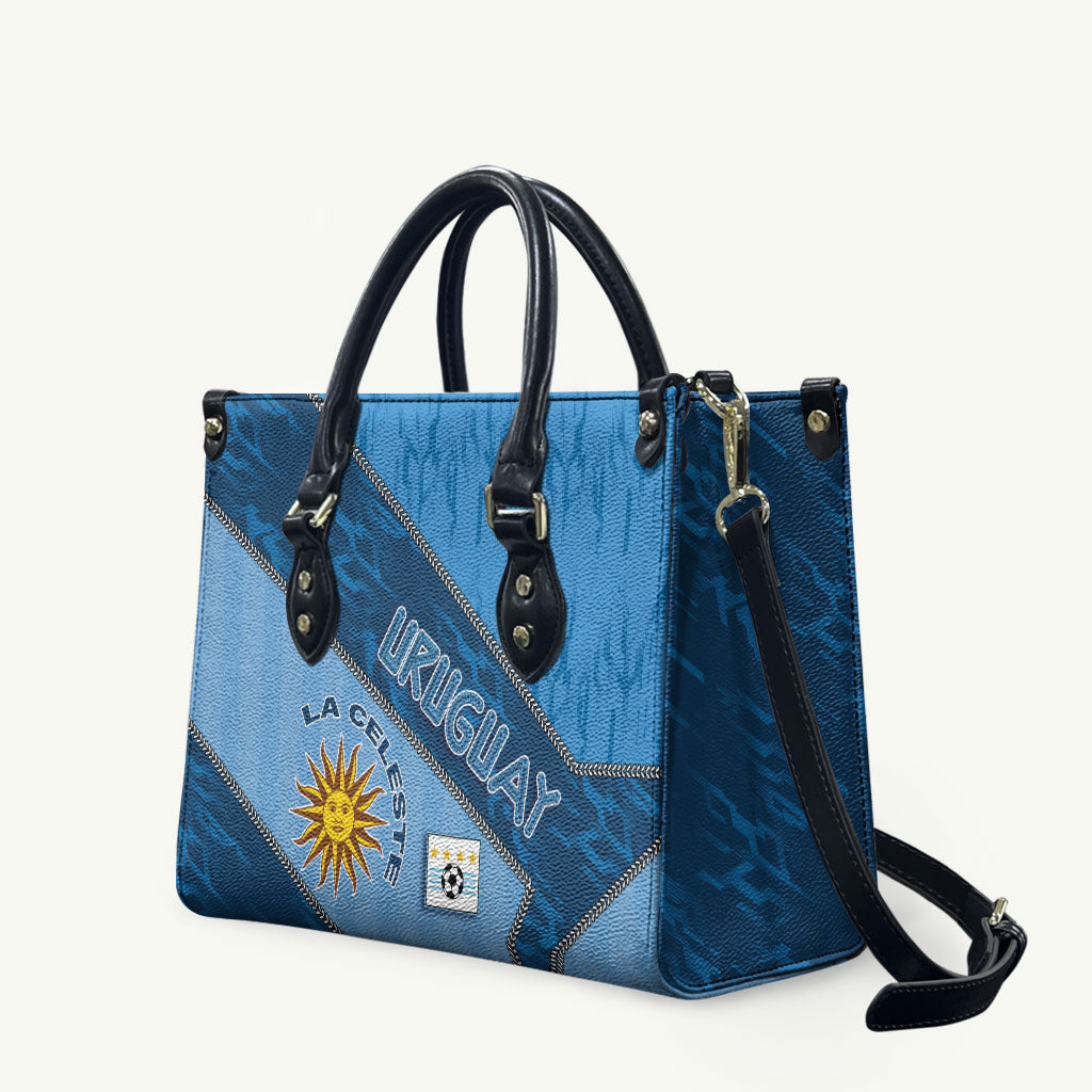 Uruguay Football Leather Bag Sun Of May Symbol Unique Style
