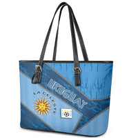 Uruguay Football Leather Tote Bag Sun Of May Symbol Unique Style
