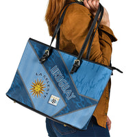 Uruguay Football Leather Tote Bag Sun Of May Symbol Unique Style