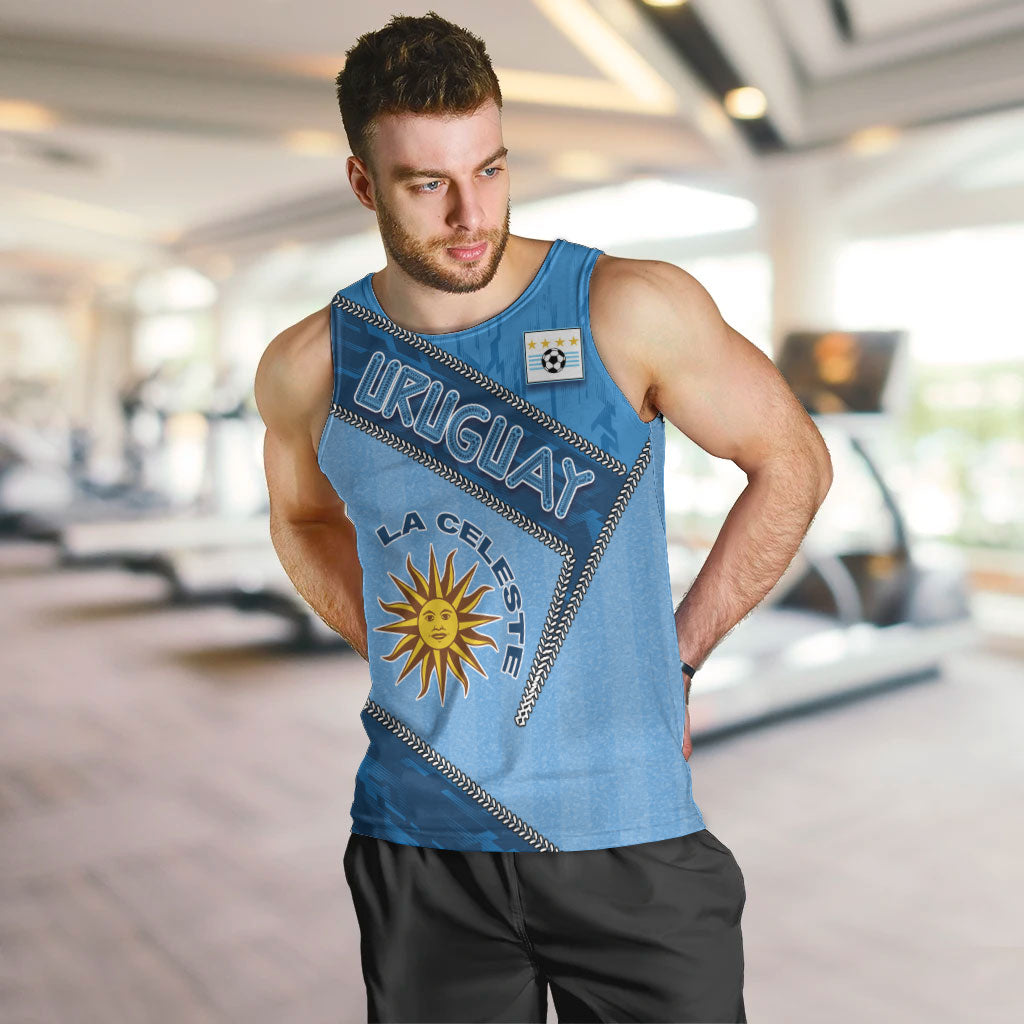 Custom Uruguay Football Men Tank Top Sun Of May Symbol Unique Style