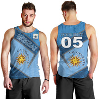 Custom Uruguay Football Men Tank Top Sun Of May Symbol Unique Style