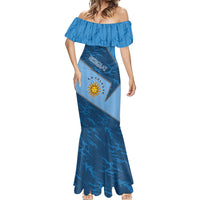 Custom Uruguay Football Mermaid Dress Sun Of May Symbol Unique Style