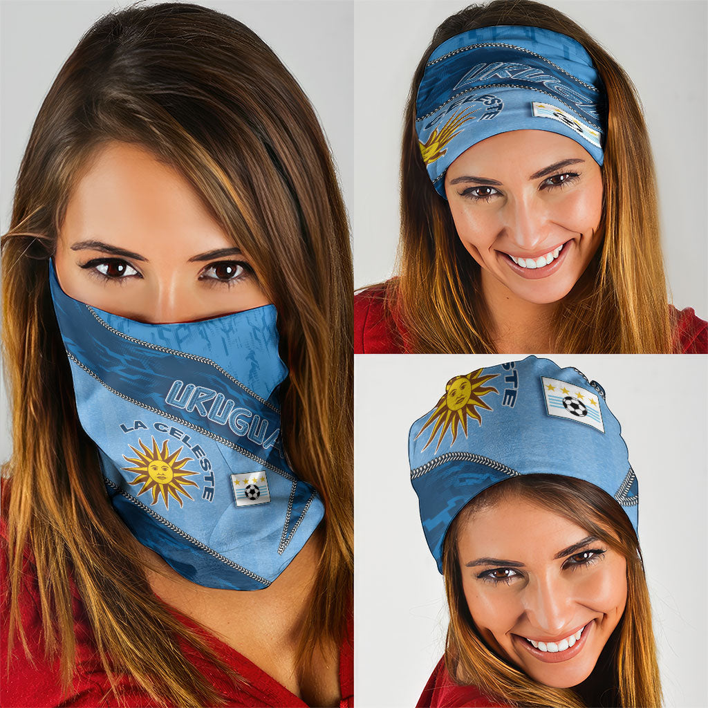 Uruguay Football Neck Gaiter Sun Of May Symbol Unique Style