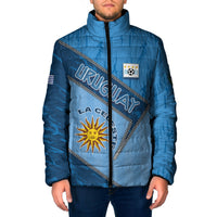 Custom Uruguay Football Padded Jacket Sun Of May Symbol Unique Style