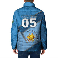 Custom Uruguay Football Padded Jacket Sun Of May Symbol Unique Style