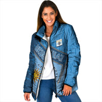 Custom Uruguay Football Padded Jacket Sun Of May Symbol Unique Style