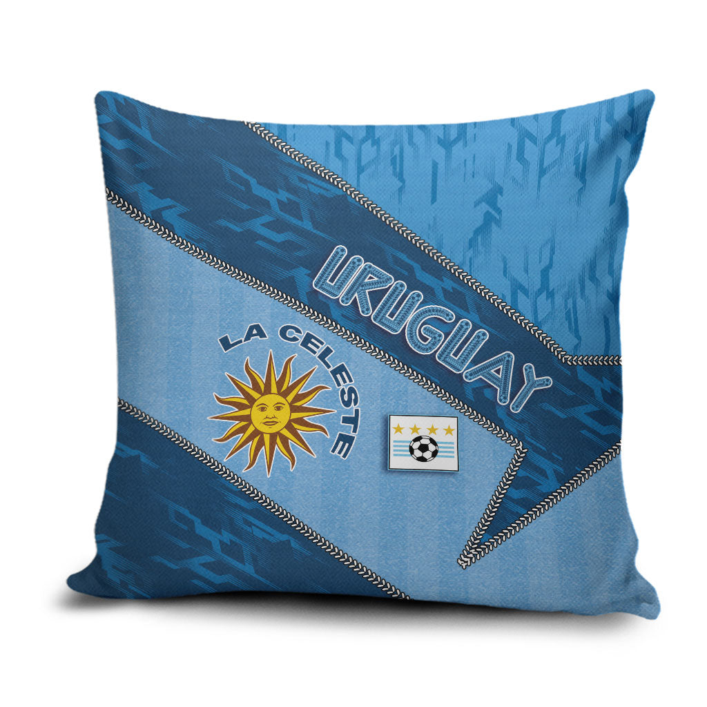 Uruguay Football Pillow Cover Sun Of May Symbol Unique Style