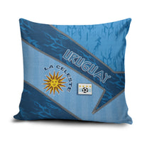 Uruguay Football Pillow Cover Sun Of May Symbol Unique Style