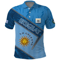 Custom Uruguay Football Polo Shirt Sun Of May Symbol Unique Style