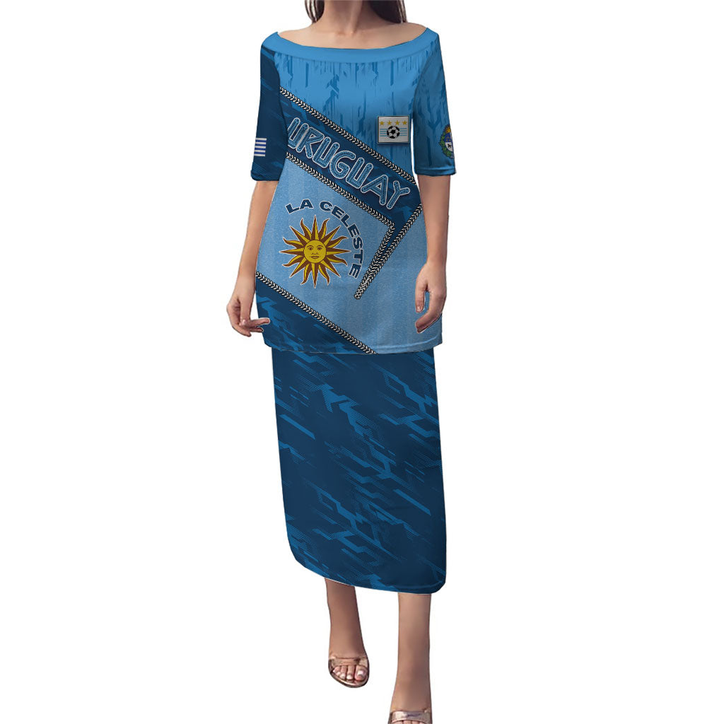 Custom Uruguay Football Puletasi Sun Of May Symbol Unique Style