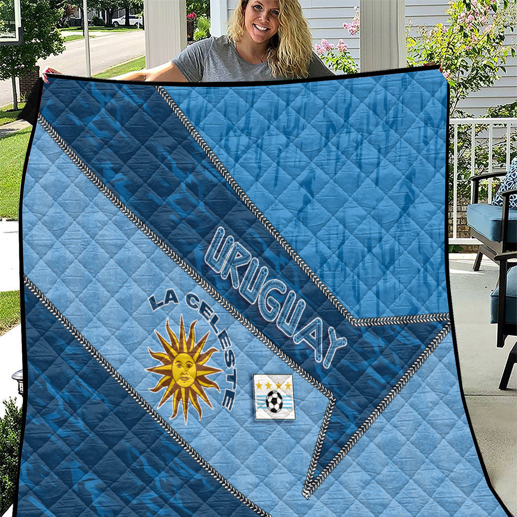 Uruguay Football Quilt Sun Of May Symbol Unique Style