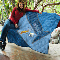Uruguay Football Quilt Sun Of May Symbol Unique Style