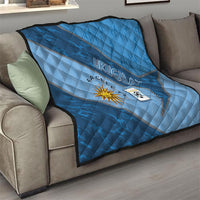 Uruguay Football Quilt Sun Of May Symbol Unique Style
